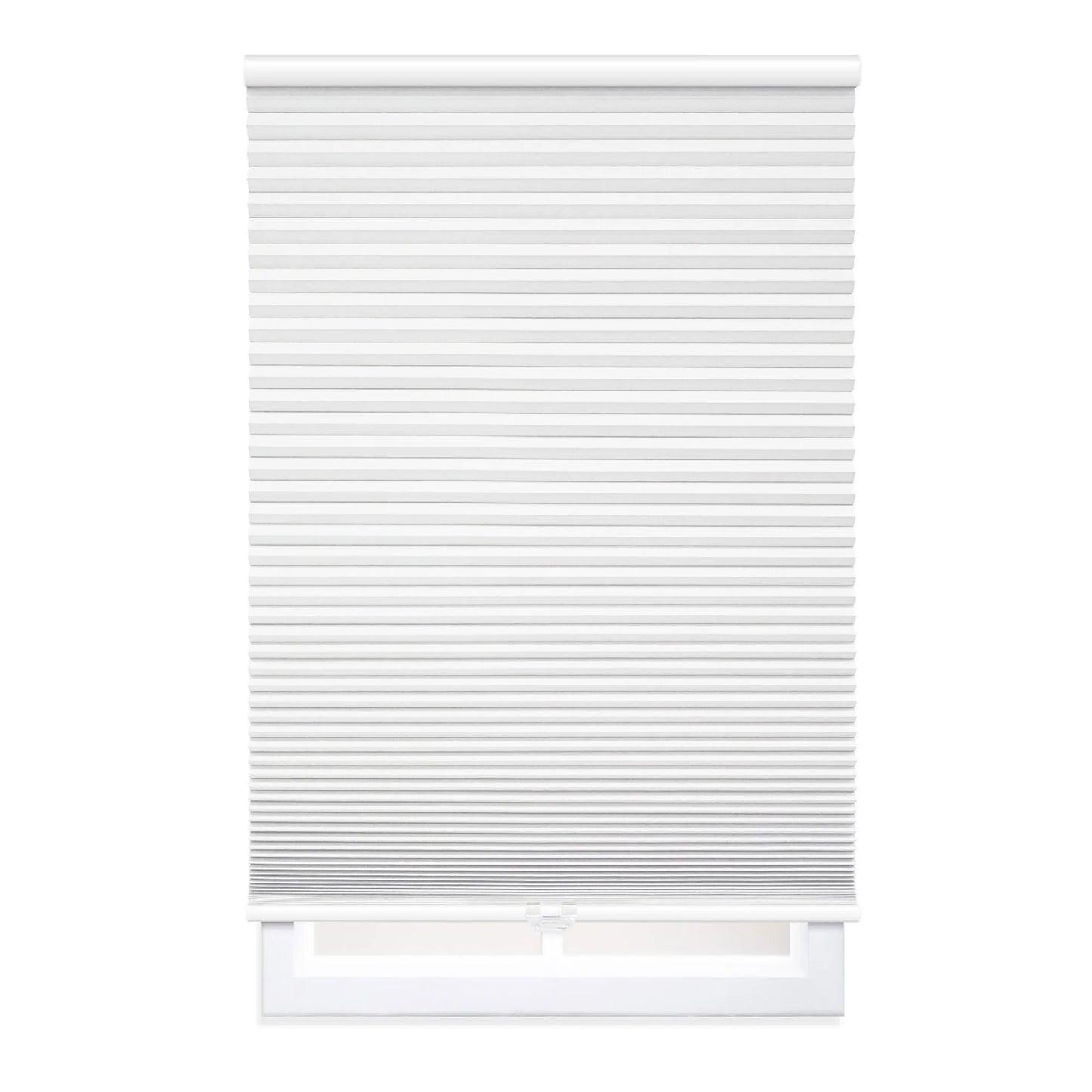 (2 Pack) Cordless Polyester Blackout Cellular Shade, White, 30" X 72"