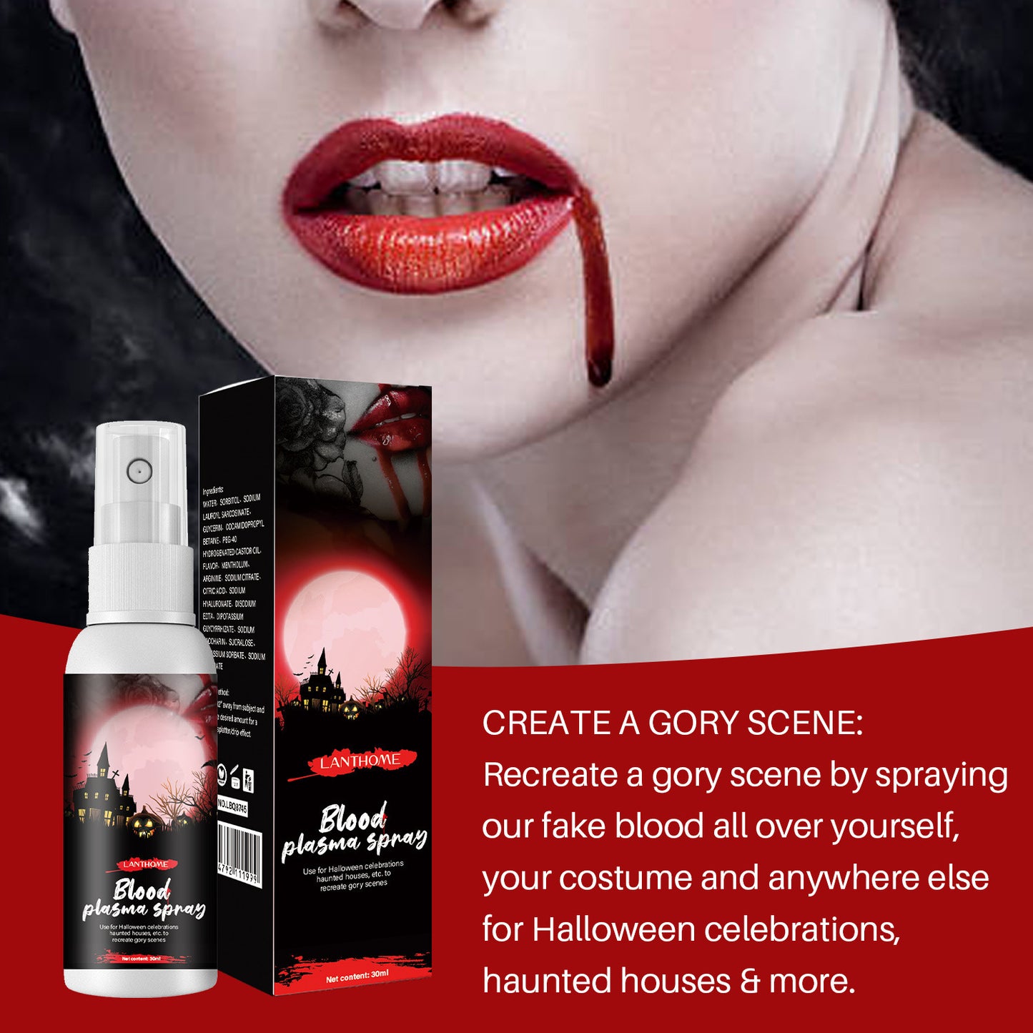 Fake blood spray decoration