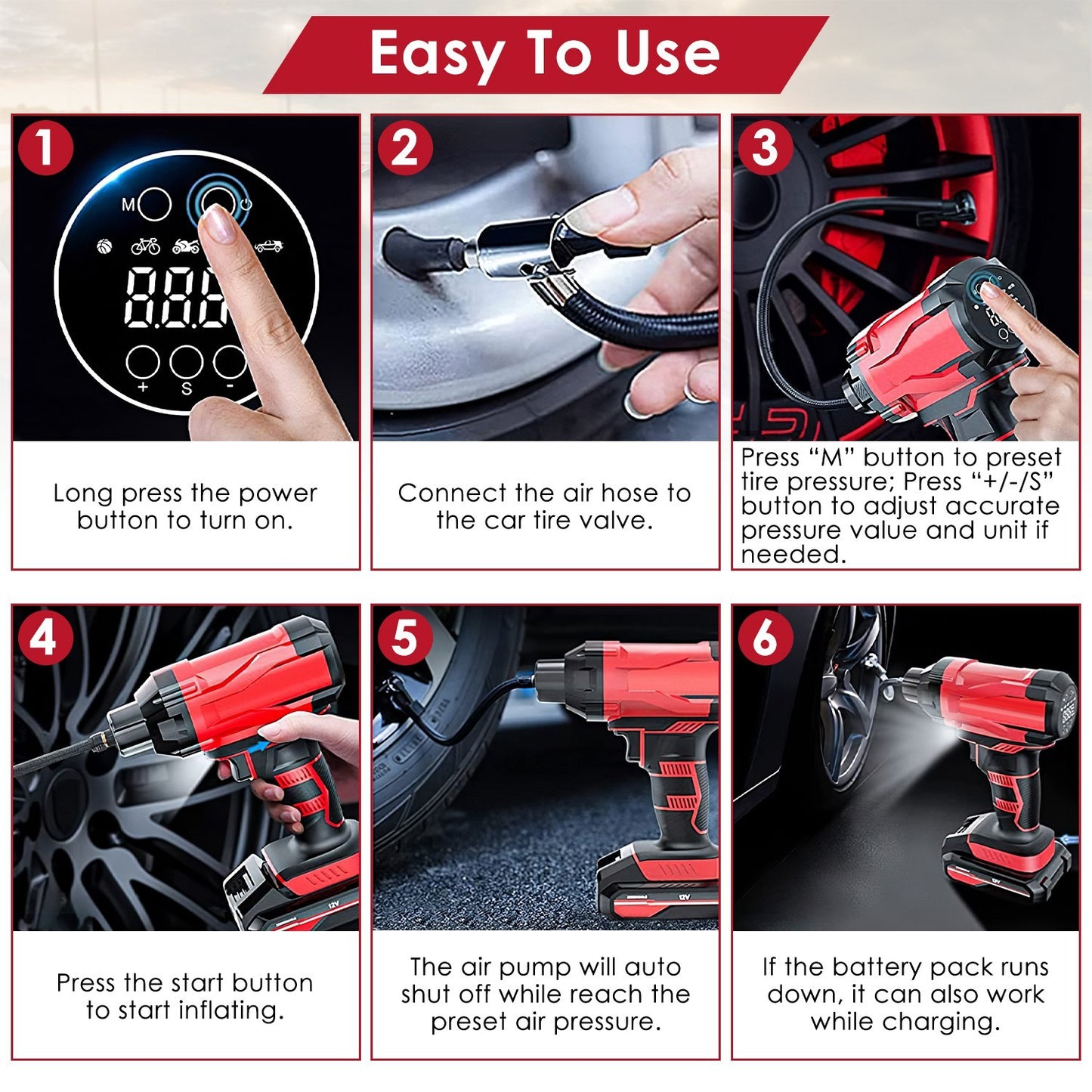 Avid Air Cordless Car Tire Inflator