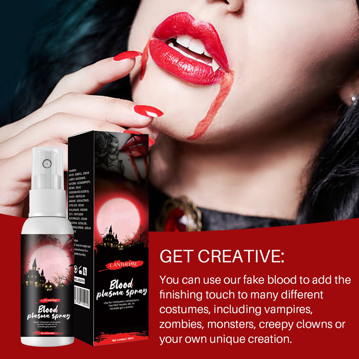 Fake blood spray decoration