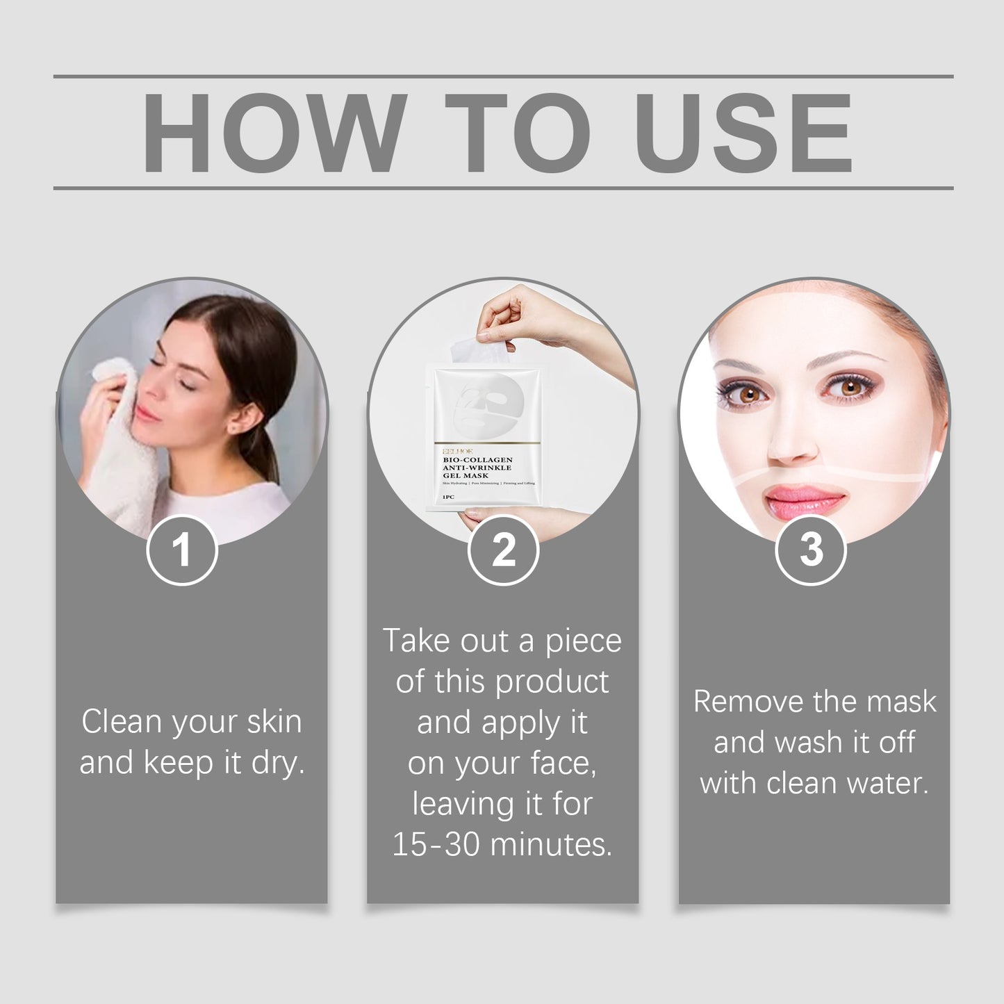 EELHOE Collagen Mask Pouch Collagen Essence Gently Nourishes And Softens The Facial Skin, Hydrating And Moisturizing