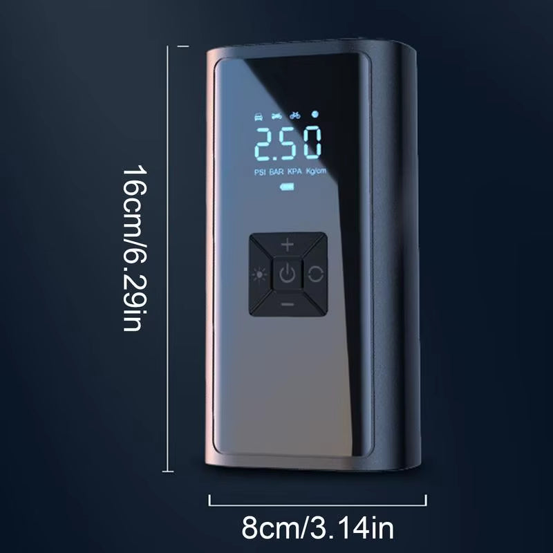 Portable Digital Tire Inflator - Compact Air Compressor for Cars and Bikes with Easy-to-Read Display