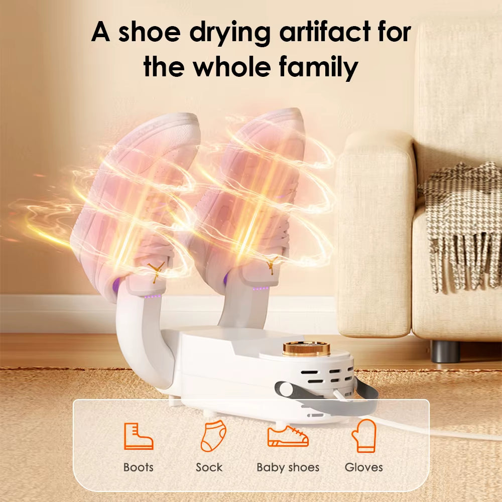 Shoe Dryer Heater Portable Smart Electric Shoe Drying Deodorizer Dehumidifier Machine Home Foot Warmer Winter Gloves Boots Drier