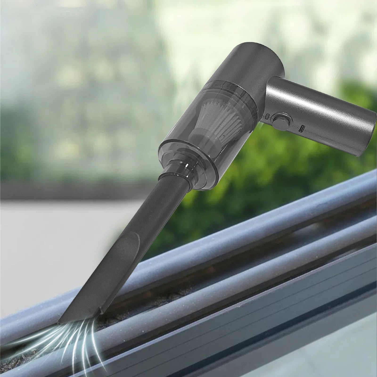Handheld Car Vacuum, Mini Cordless Powerful Suction Vaccum Cleaner Rechargeable USB Cleaner Portable Dusts Buster with Led,12.6X5.51In
