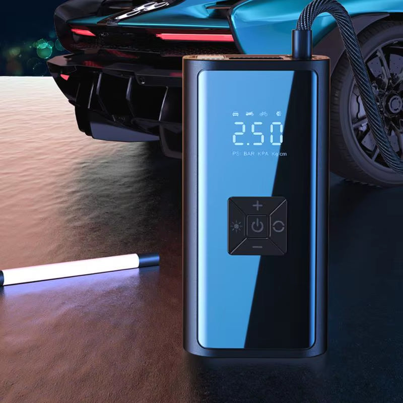 Portable Digital Tire Inflator - Compact Air Compressor for Cars and Bikes with Easy-to-Read Display