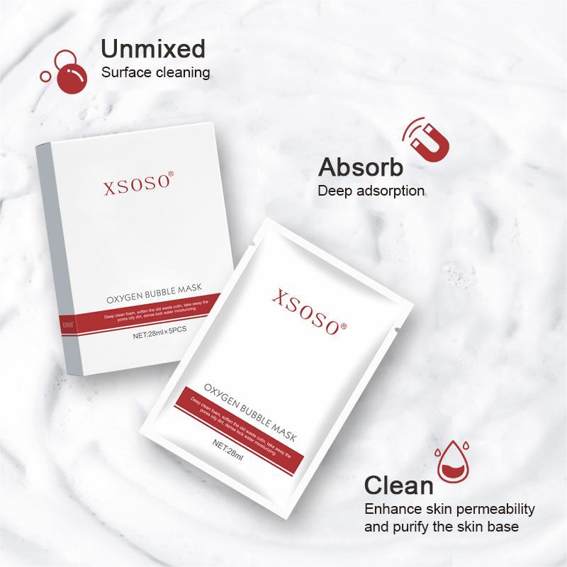 Bubble Mask - 5 Pieces In 1 Box - Deep Cleansing & Pore Tightening Facial Treatment For Radiant Skin